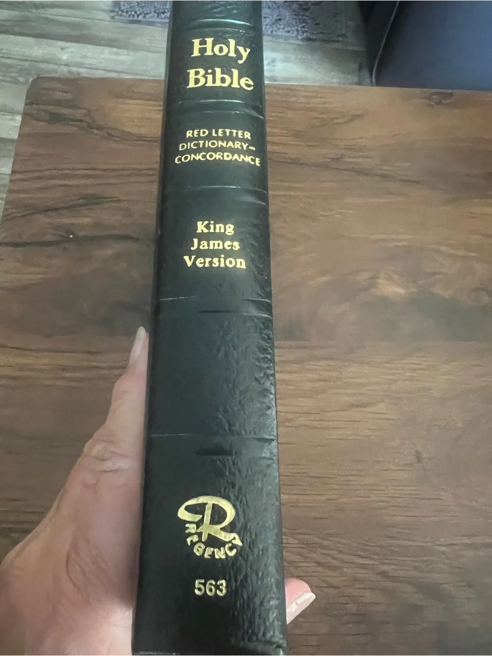 Holy Bible King James Version KJV Leather Red Letter Dictionary-Concordance 1970